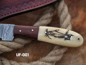 Fish On Camel By SacredBlade | Fishing Fillet Knife Damascus Steel