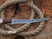 Fish On Camel By SacredBlade | Fishing Fillet Knife Damascus Steel