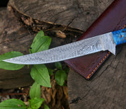 PINECONE SacredBlade | Fishing Fillet Knife | Damascus Steel & Natural Pinecone