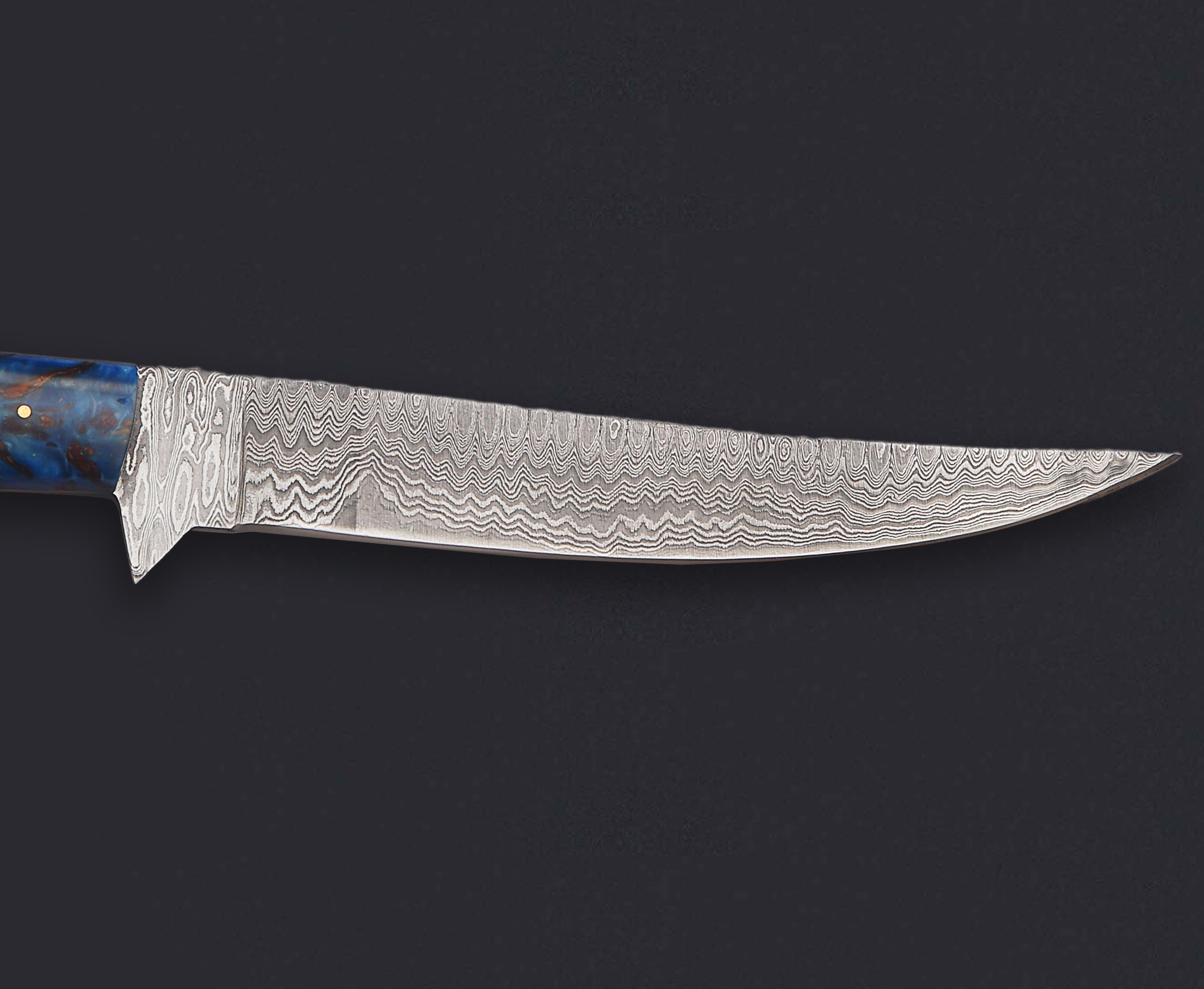 PINECONE SacredBlade | Fishing Fillet Knife | Damascus Steel & Natural Pinecone