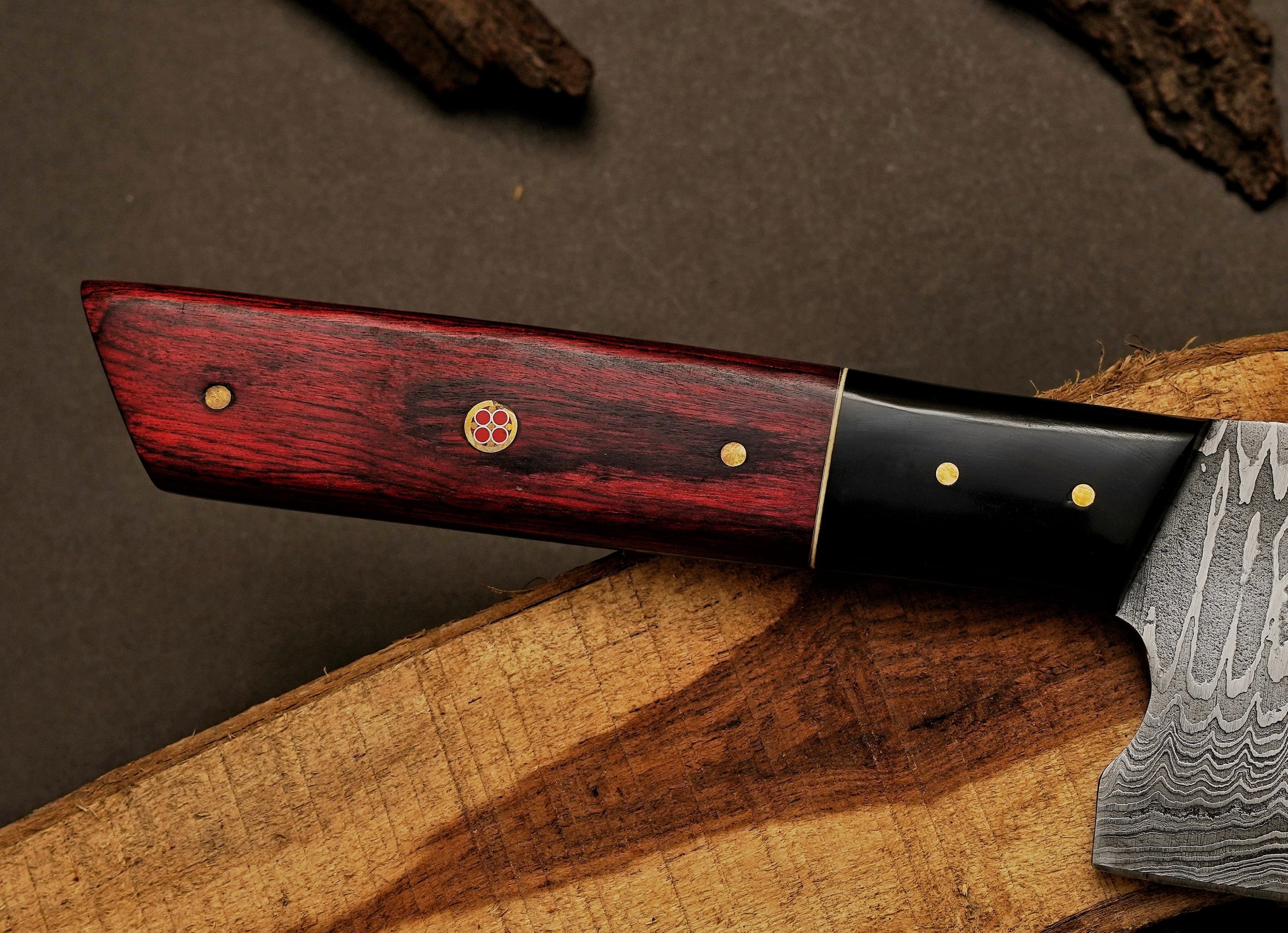🌹Red Rosewood - Damascus Japanese Bunka Chef Knife [CHEF'S DREAM]