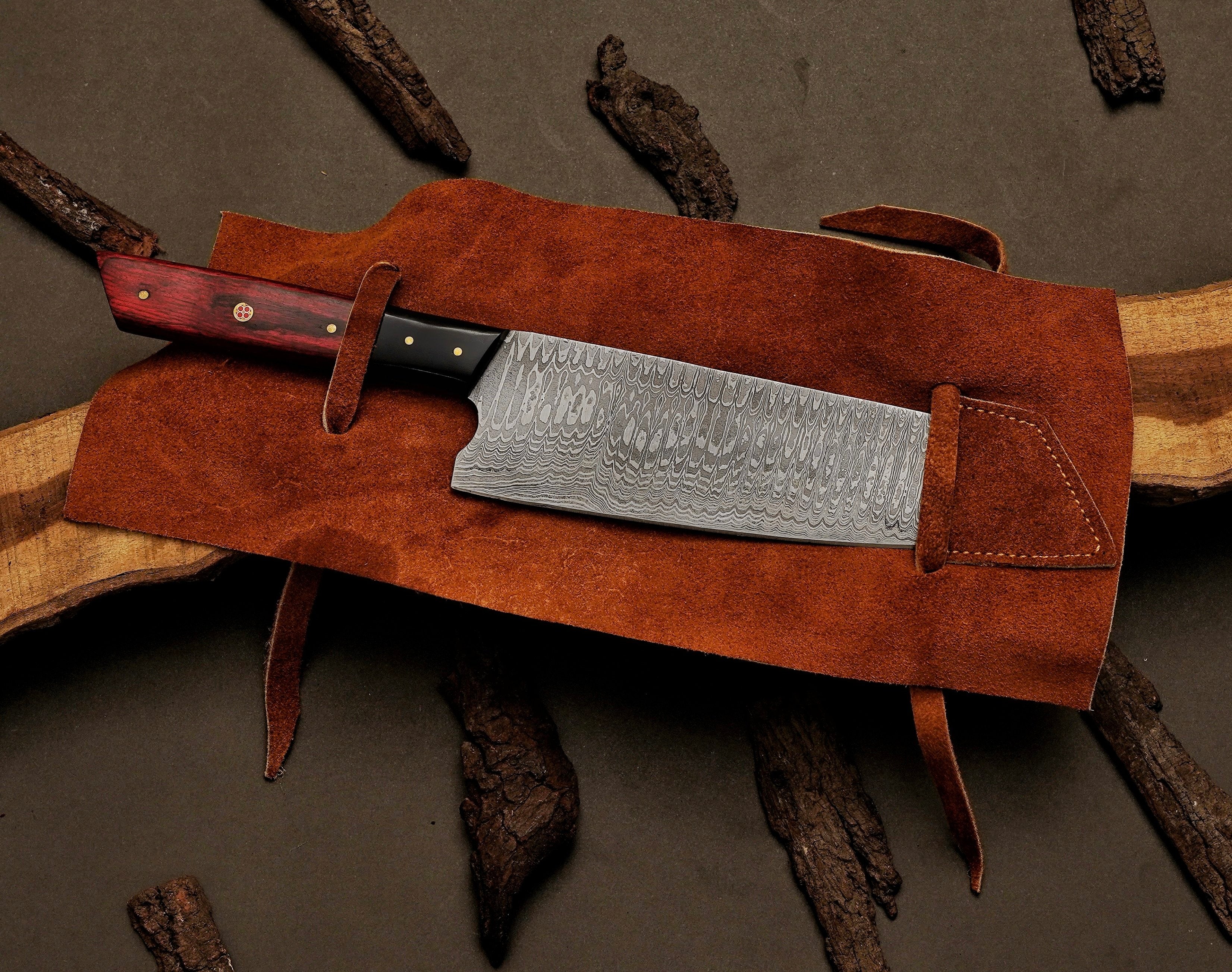 🌹Red Rosewood - Damascus Japanese Bunka Chef Knife [CHEF'S DREAM]
