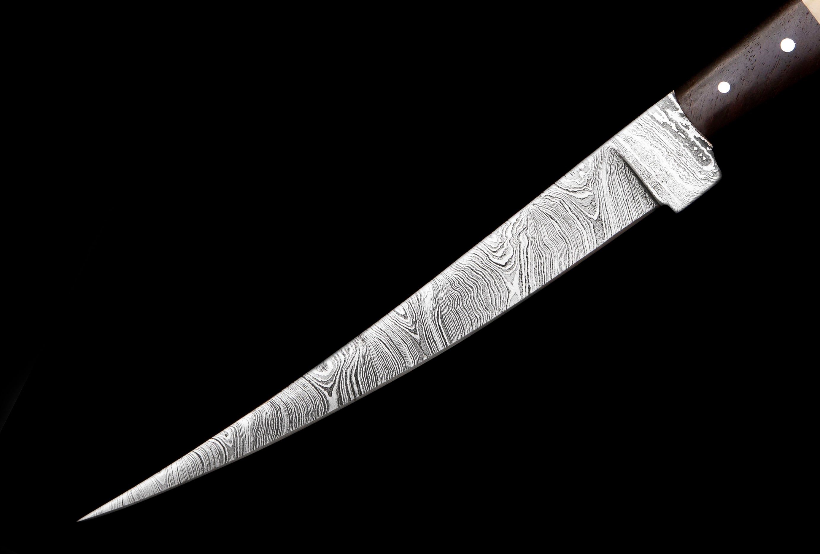 Fish On Camel By SacredBlade | Fishing Fillet Knife Damascus Steel