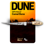 DUNE SacredBlade | Fishing Fillet Knife | Damascus Steel & Camel Bone