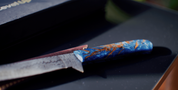 PINECONE SacredBlade | Fishing Fillet Knife | Damascus Steel & Natural Pinecone