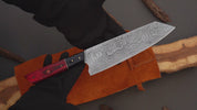 🌹Red Rosewood - Damascus Japanese Bunka Chef Knife [CHEF'S DREAM]