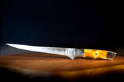 DUNE2 SacredBlade | Fishing Fillet Knife | Damascus Steel & Camel Bone