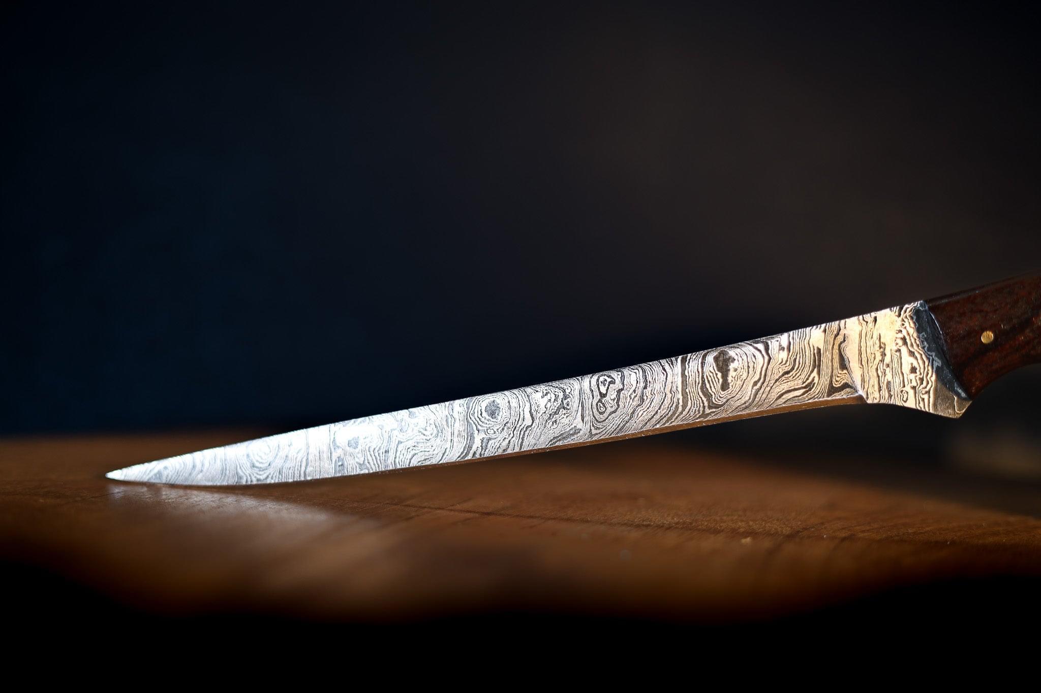 BUFFALO WILD SacredBlade | Fishing Fillet Knife | Damascus Steel & Buffalo Horn