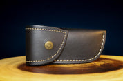 🪙 THE SILVER COIN: Damascus Steel Pocket Folding Knife With Leather Sheath #EveryDayCarry